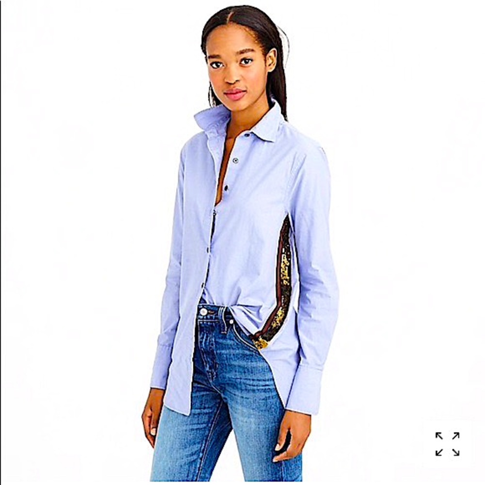 J CREW Sequin Panel Shirt
